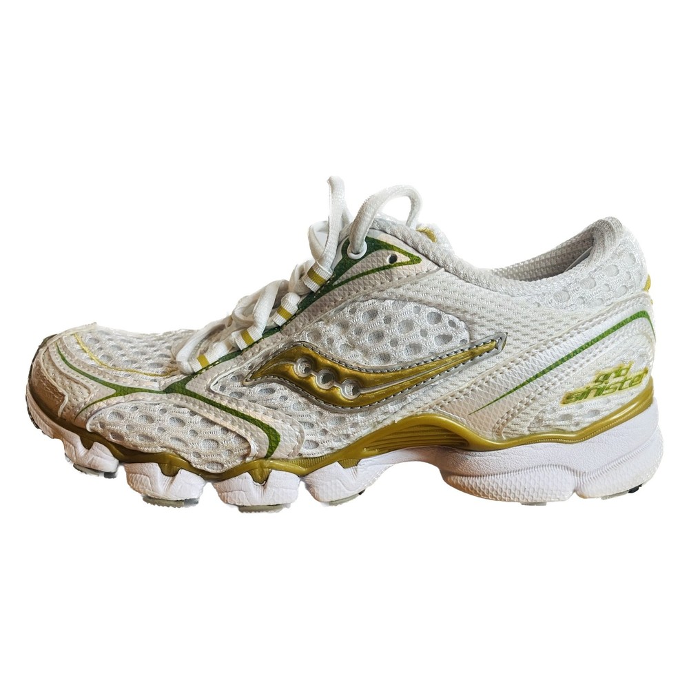 Saucony Grid Sinister White and Gold Training Shoe | Women's Size 7.5 US